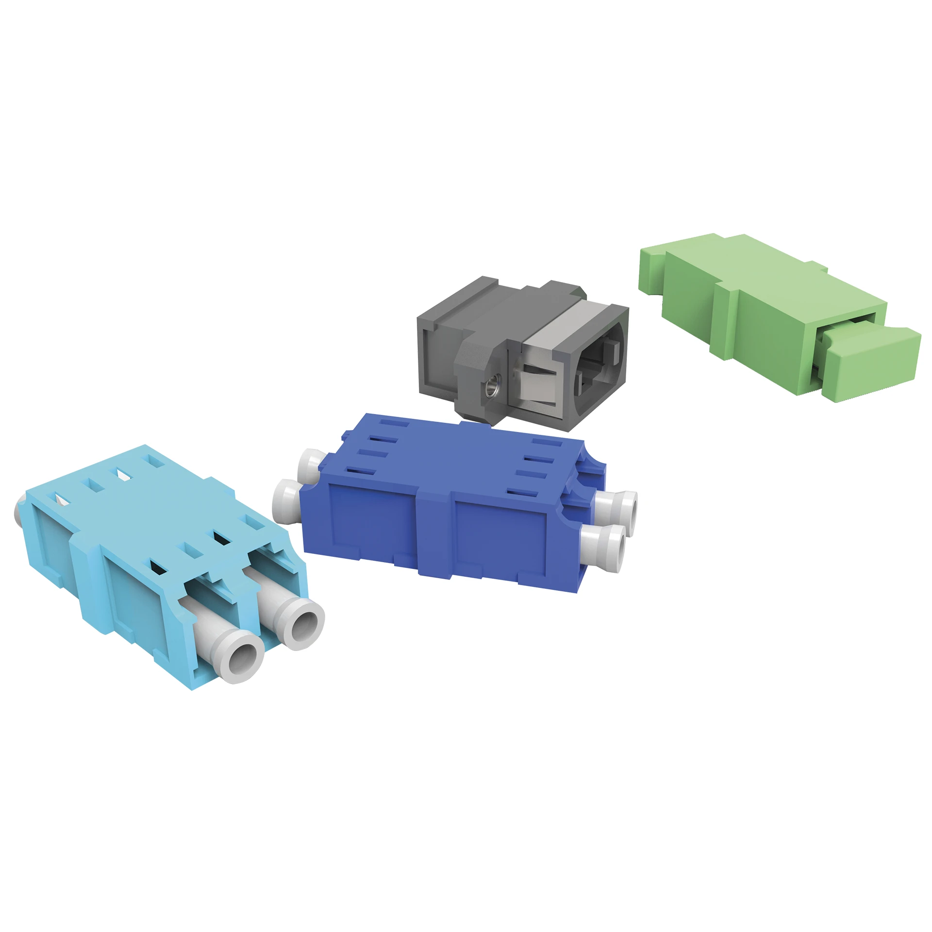 KIT DE ADAPTADORES OPTICOS 01F SM SC-APC – VERDE (KIT 02 PCS)