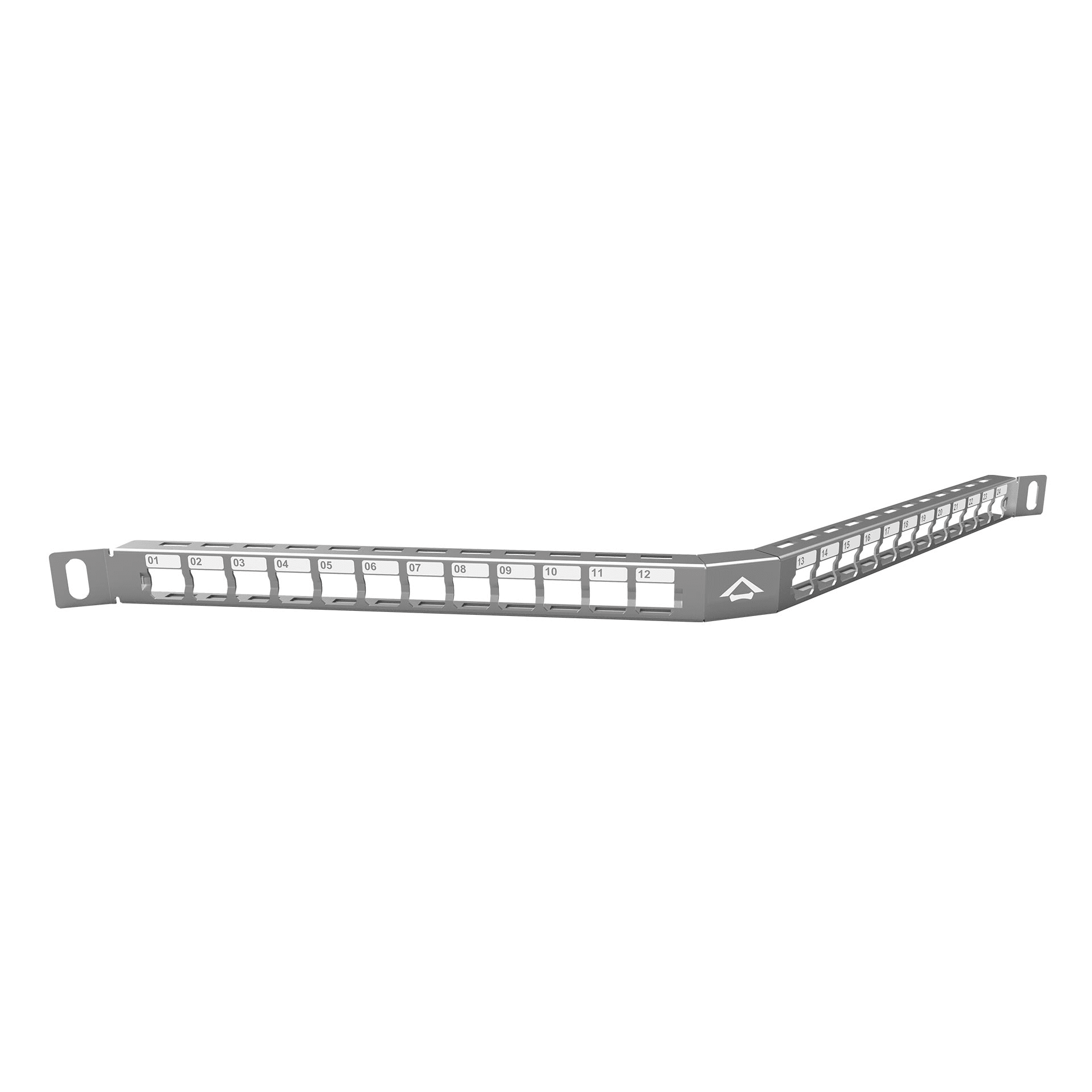 PATCH PANEL DESCARREGADO 24P ANGULAR 1/2U BLINDADO