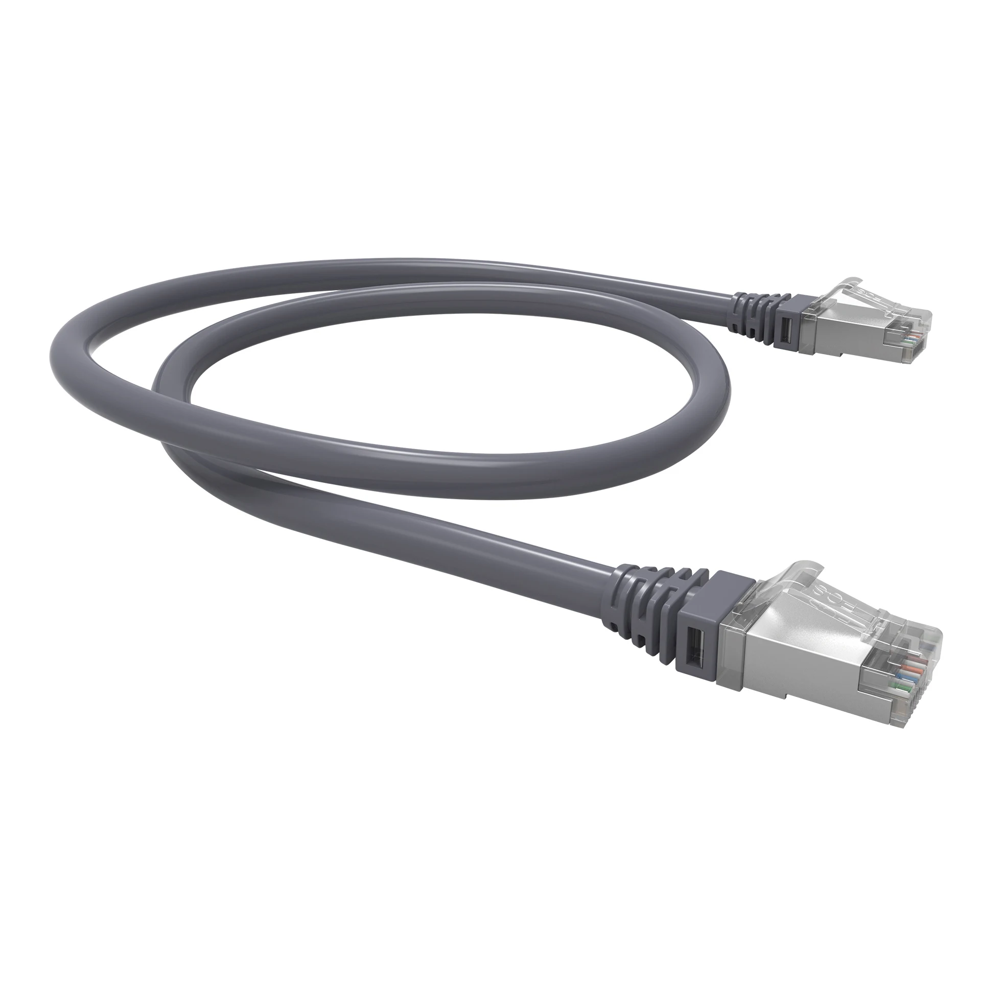 PATCH CORD GIGALAN CAT.6A INDUSTRIAL S/FTP – LSZH – T568A/B – 2.5m – CINZA (RJ45/RJ45)