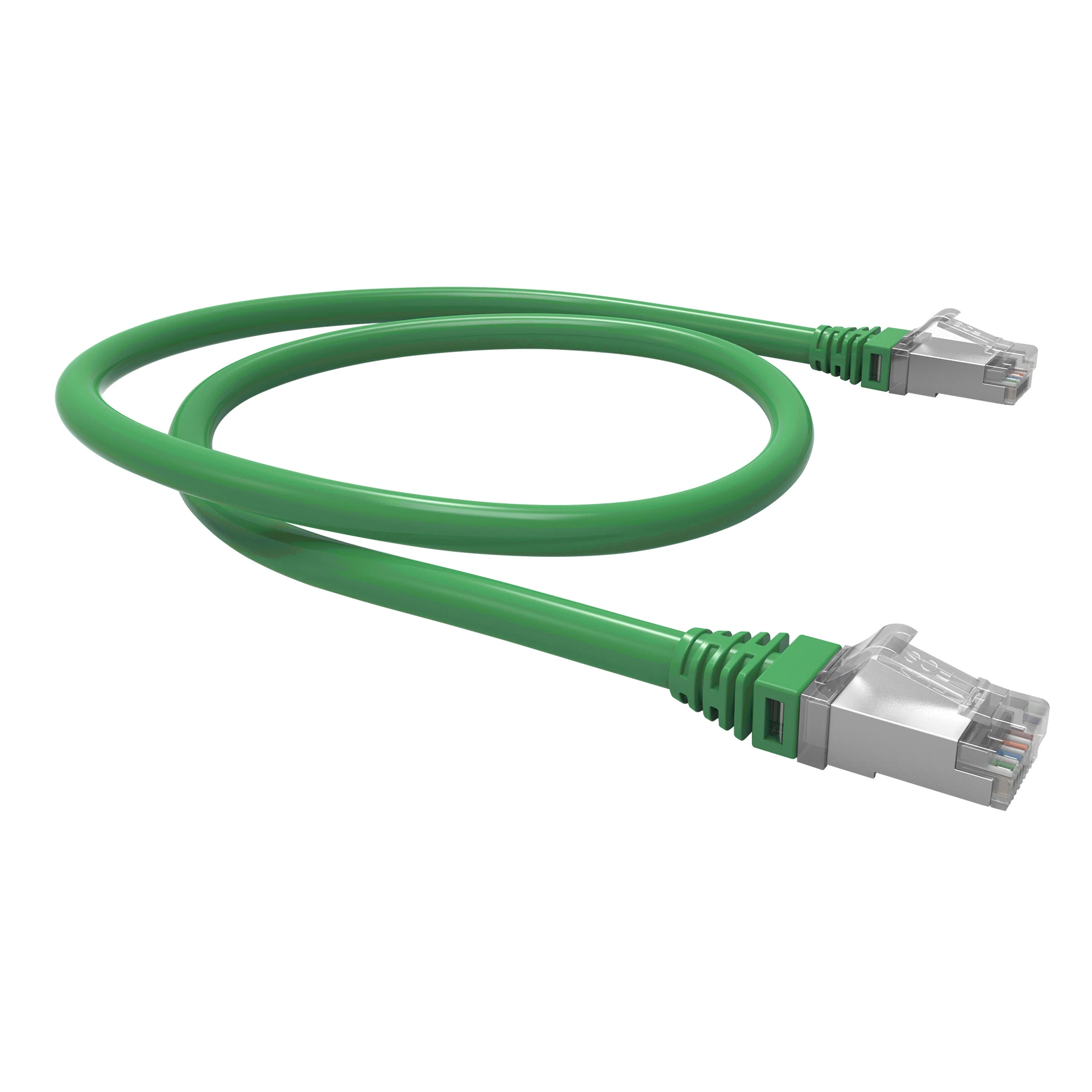 PATCH CORD F/UTP GIGALAN GREEN CAT.6A – LSZH – T568A/B – 0.5m – CINZA (BLINDADO)