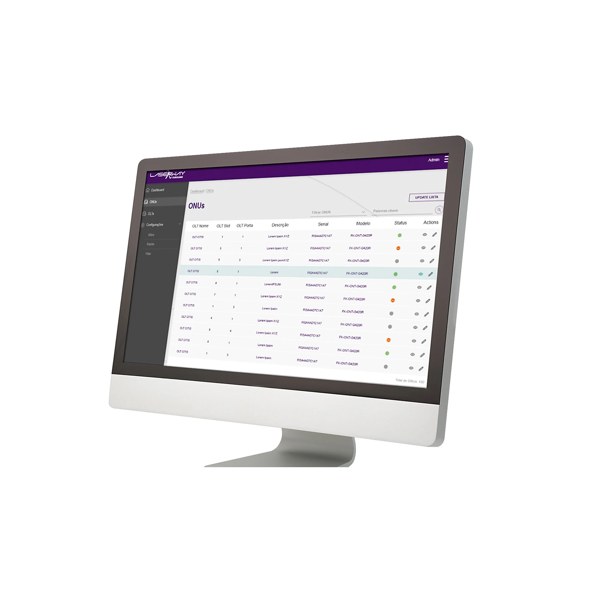 LASERWAY MANAGER + MONITORING + EVENT HANDLER – LICENCA DE USO POR SERVIDOR