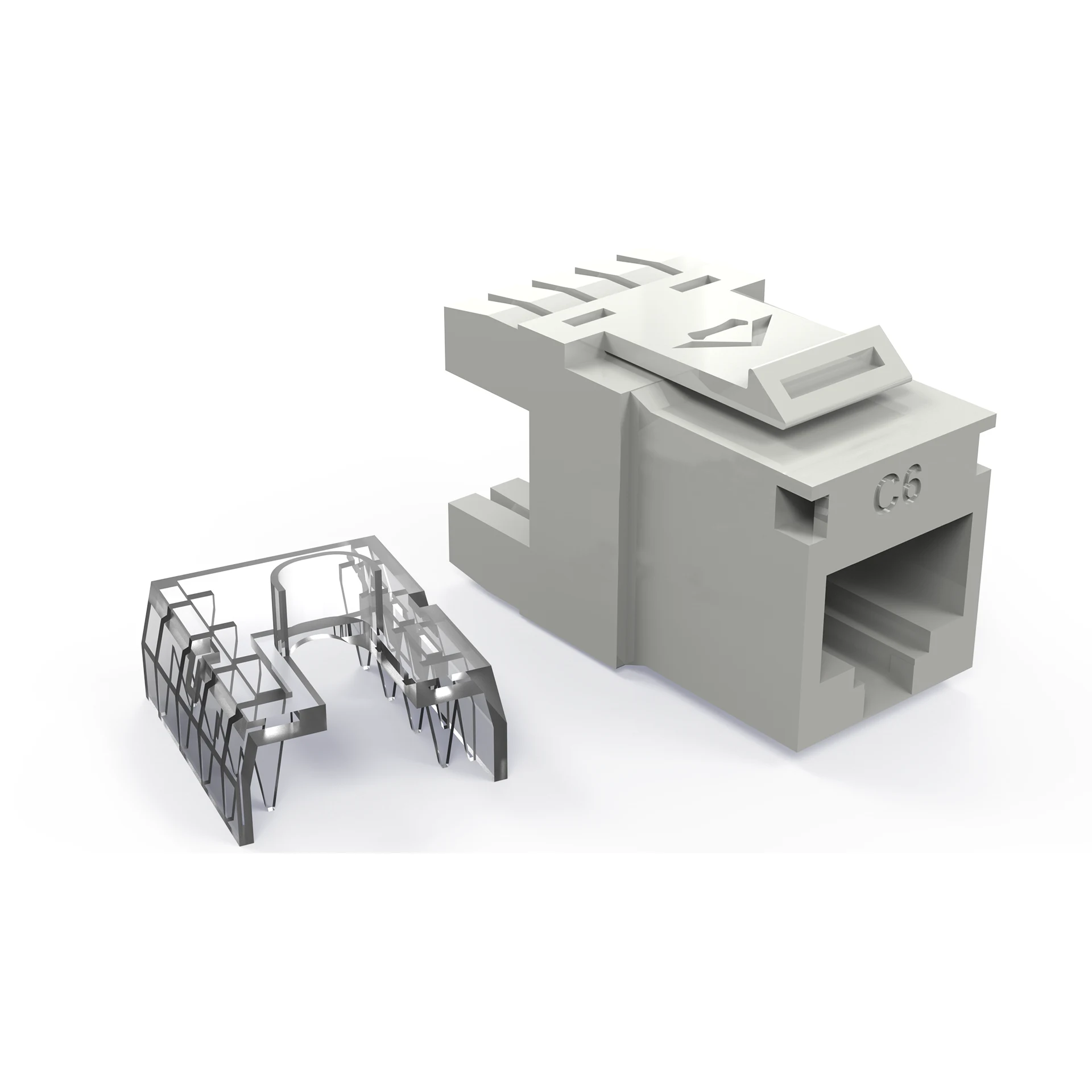 CONECTOR FEMEA MULTILAN CAT.6 T568A/B 90/180 – PRETO