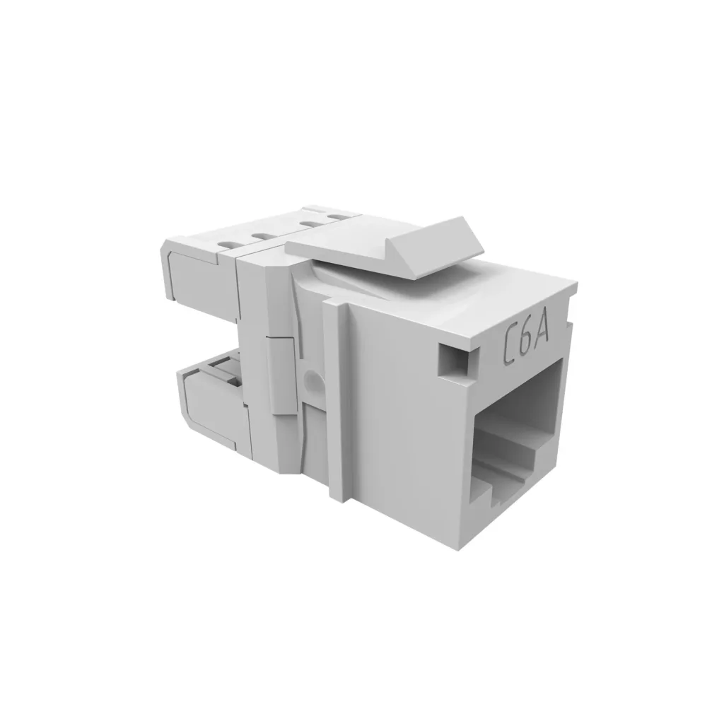 CONECTOR FEMEA GIGALAN CAT.6A T568A/B – BRANCO (24 UNID)