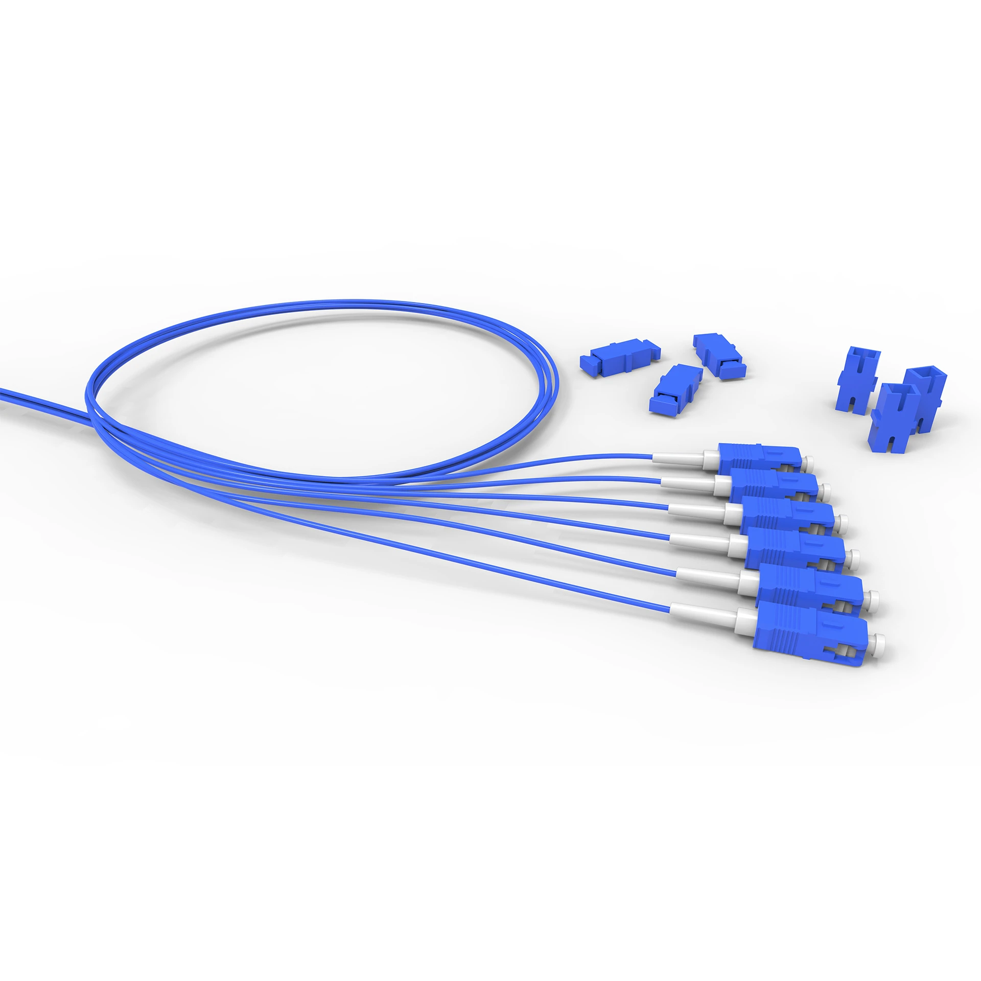 SIMPLEX PIGTAIL MM (50.0) OM4 SC-UPC 1.5m WITH OPTICAL ADAPTER – LSZH – AQUA – D0.9 (PACKAGE WITH 02F)