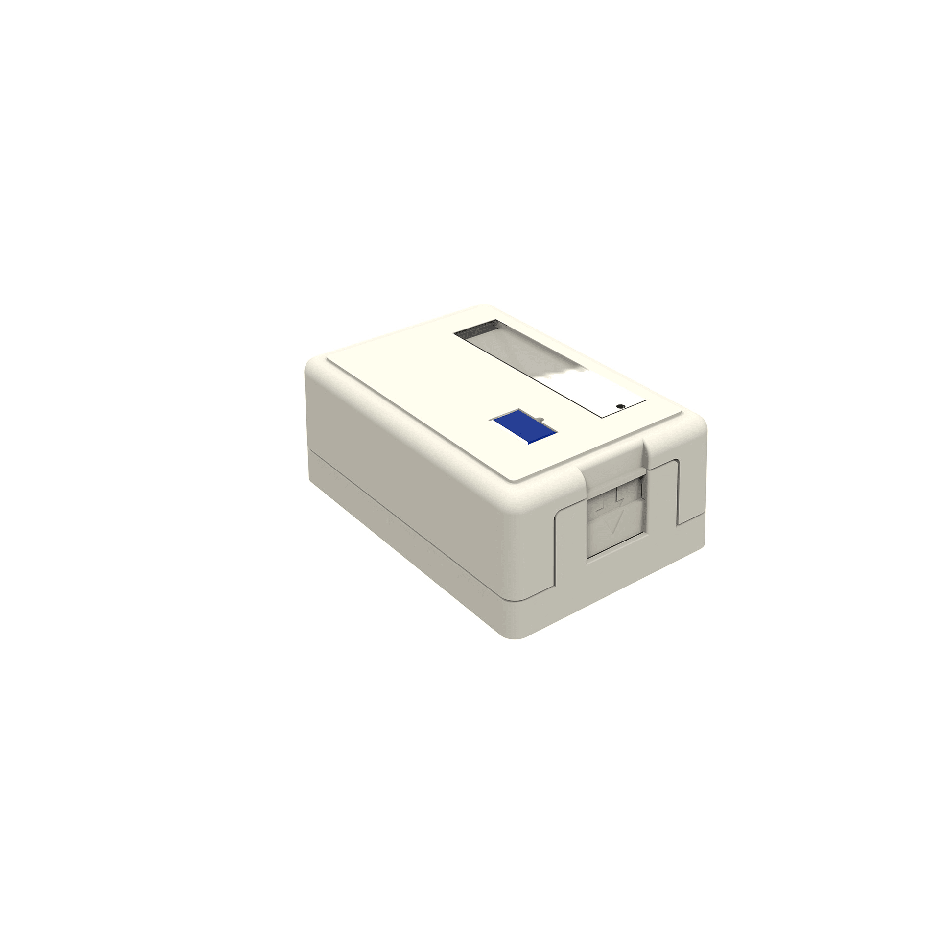 SHIELDED SHUTTERED SURFACE MOUNT BOX 1P – BEIGE