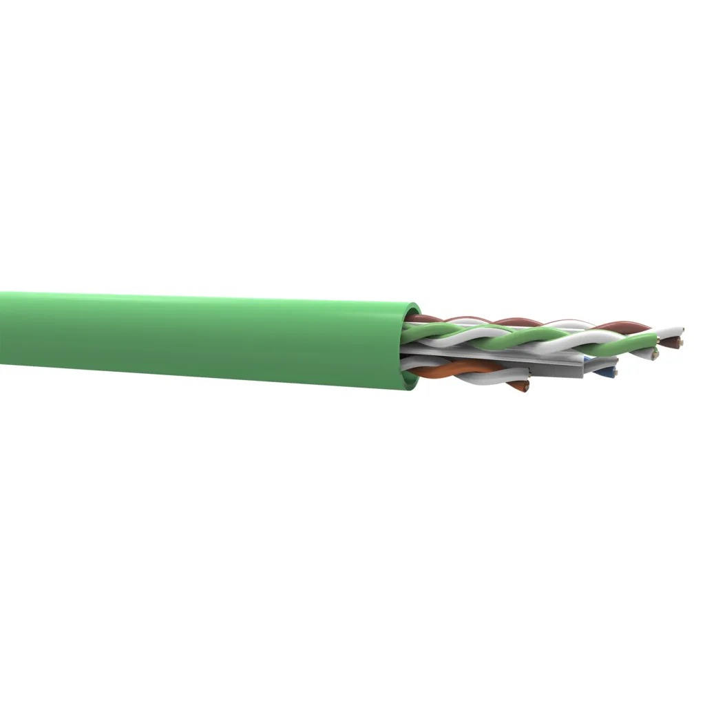 DATA CABLE GIGALAN GREEN U/UTP 23AWGX4P CAT.6 LSZH-3 VD RIB