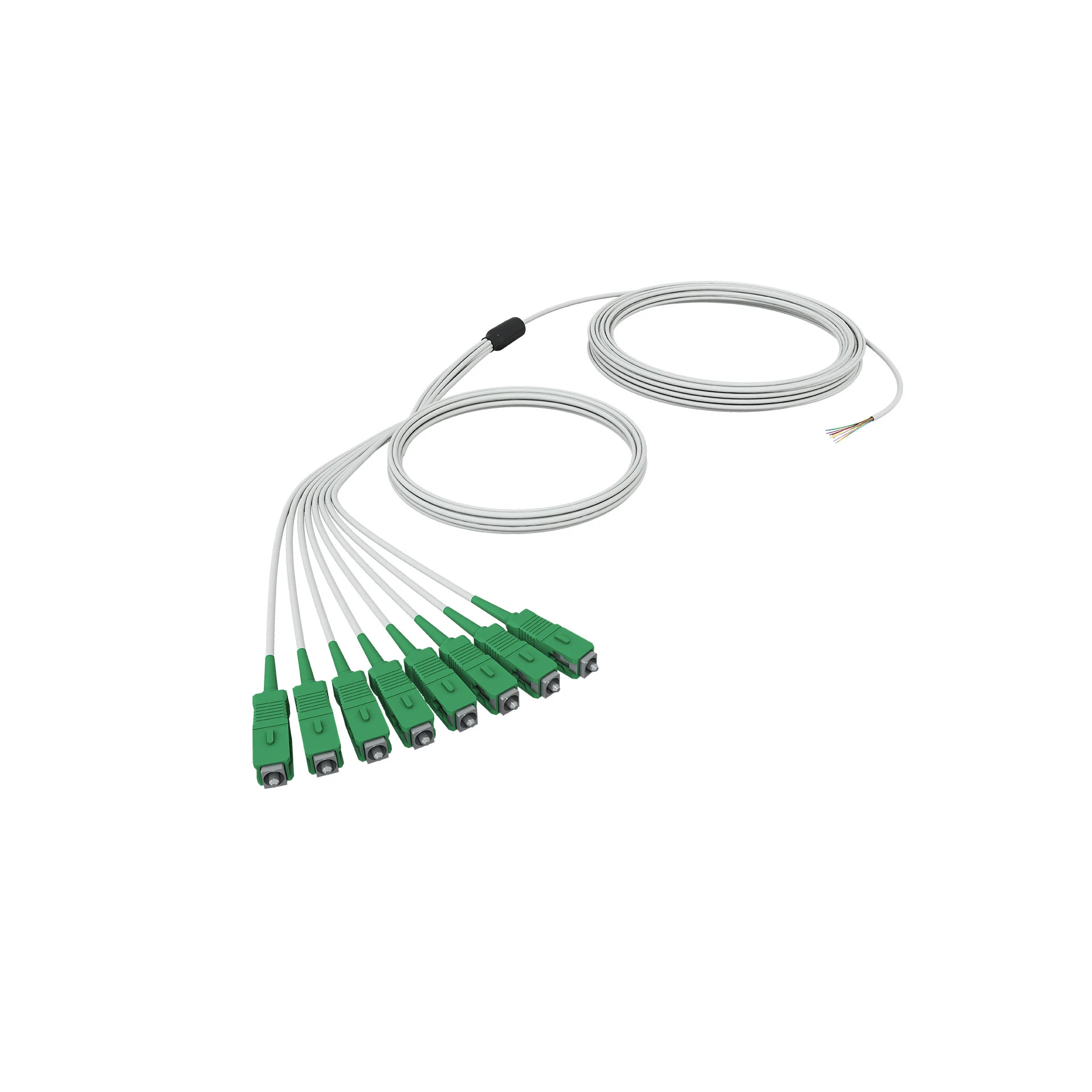 SERVICE CABLE CONECTORIZADO 08F G-657 NC/MPO – MTF INVISILIGHT – BRANCO – 50m