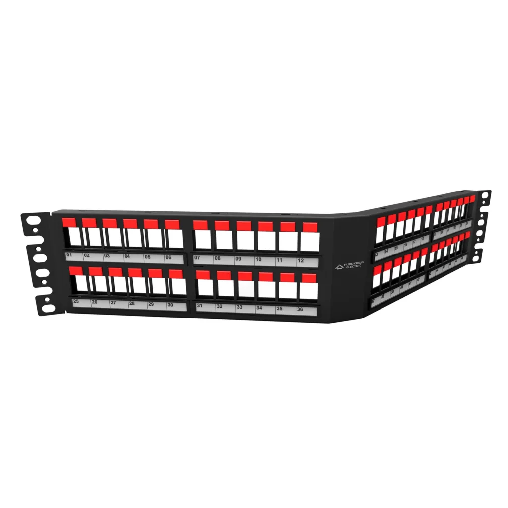 PATCH PANEL DESCARGADO 48P ANGULAR 2U BLINDADO