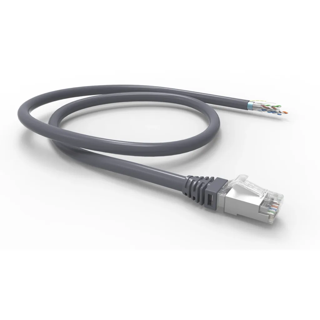 EXTENSION SOLIDO RJ-45 F/UTP GIGALAN CAT.6A – CM – T568B – 10.0m – GRIS (BLINDADO)