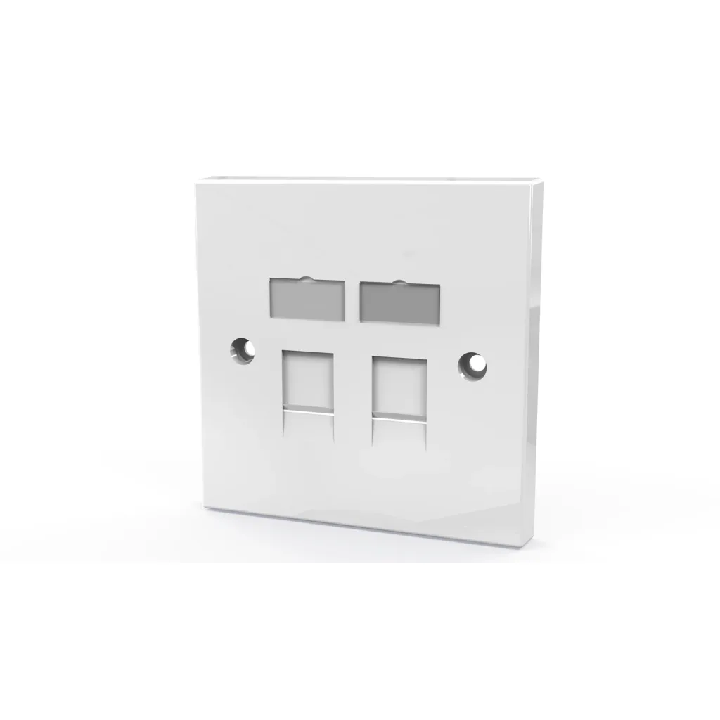 FACEPLATE 2P – ESTÁNDAR EUROPEO (86 X 86 mm) – BLANCO