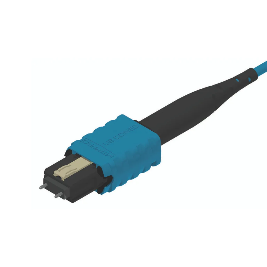 PATCH CORD OPTICO CONECTORIZADO 12F OM4 MPO12-UPC(M)/MPO12-UPC(M) 20.0D3 – MTF – LSZH – ACQUA – TIPO B – PREMIUM