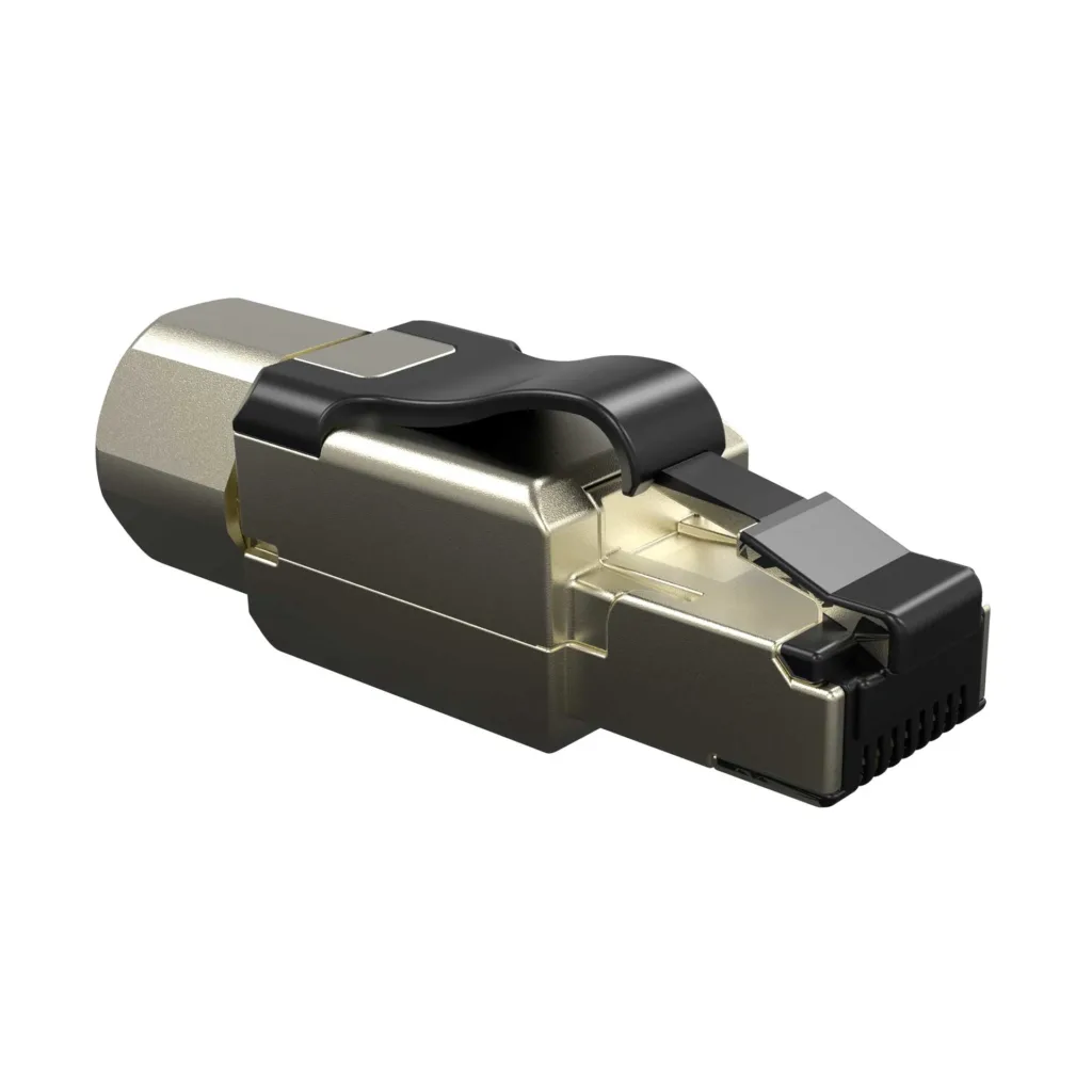 CONECTOR RJ45 MACHO DE CAMPO CAT.6A INDUSTRIAL BLINDADO T568A/B