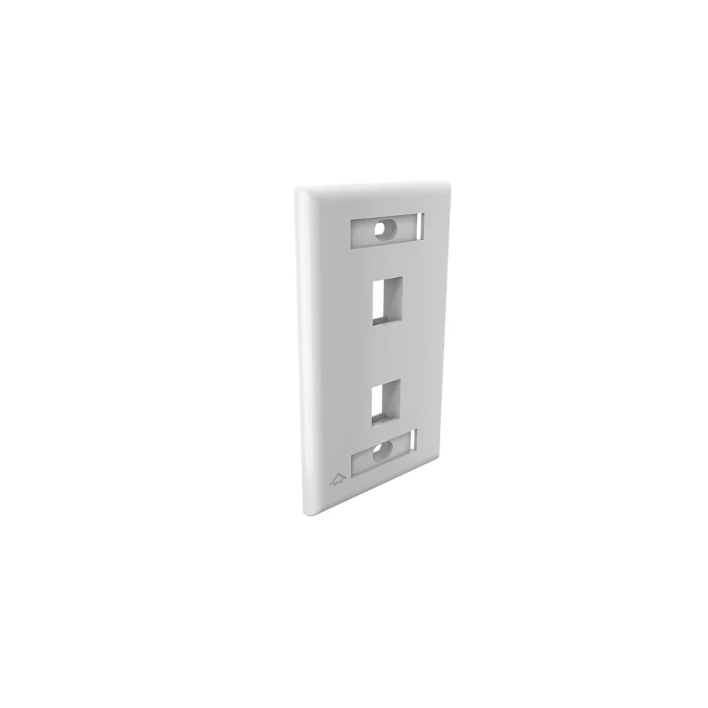 FACEPLATE PLANO 2P – GLOSSY – BLANCO (4X2)