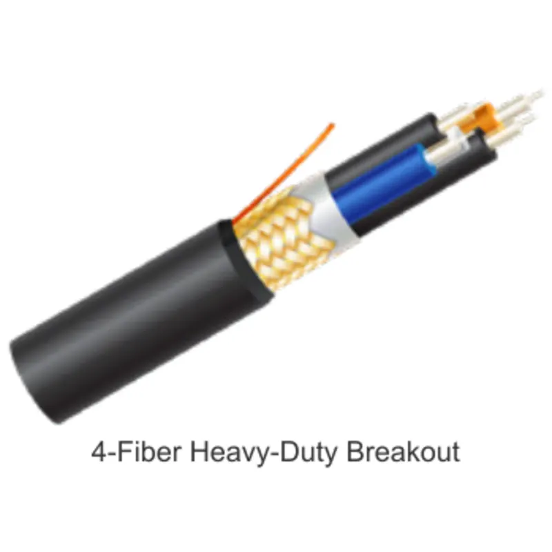 GiHCS® 50/200/230 µm 4-Fiber Breakout Fiber Optic Cable