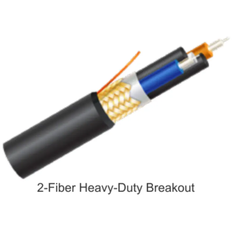 GiHCS® 50/200/230 µm 2-Fiber Breakout Fiber Optic Cable