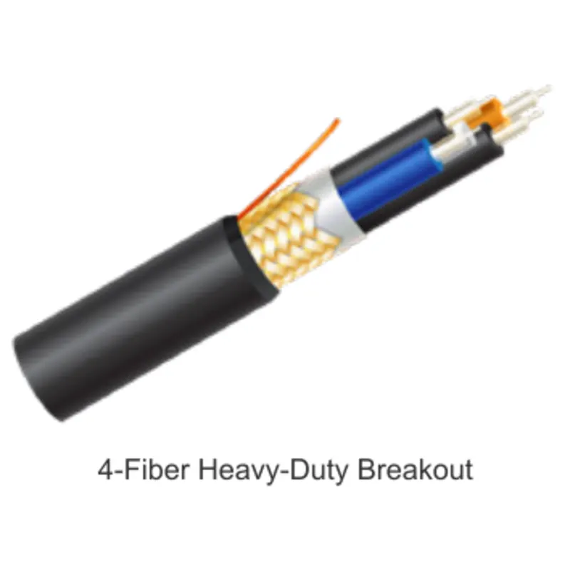 GiHCS® 62.5/200/230 µm 4-Fiber Breakout Fiber Optic Cable