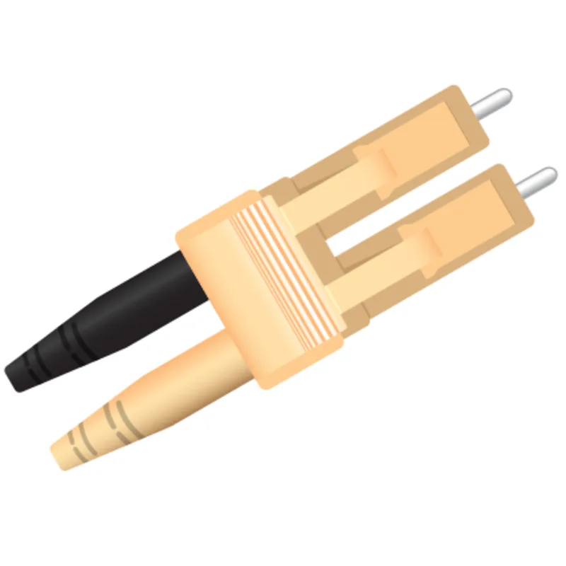 LC Crimp & Cleave Duplex (One Beige, One Black Boot) Connector