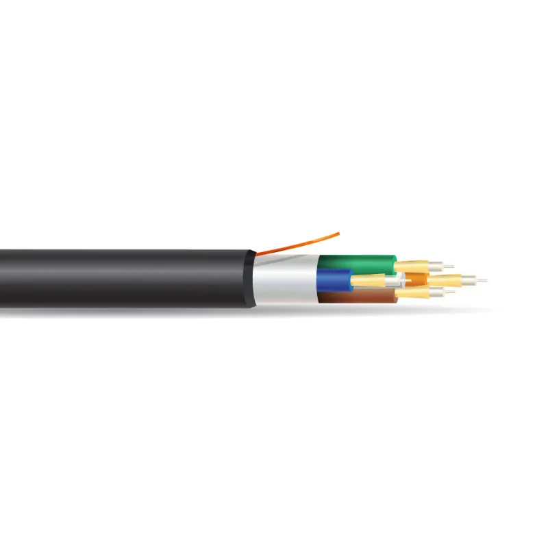 4-Fiber Waterblocked 200 µm LSZH Step-Index HCS® Fiber Optic Cable