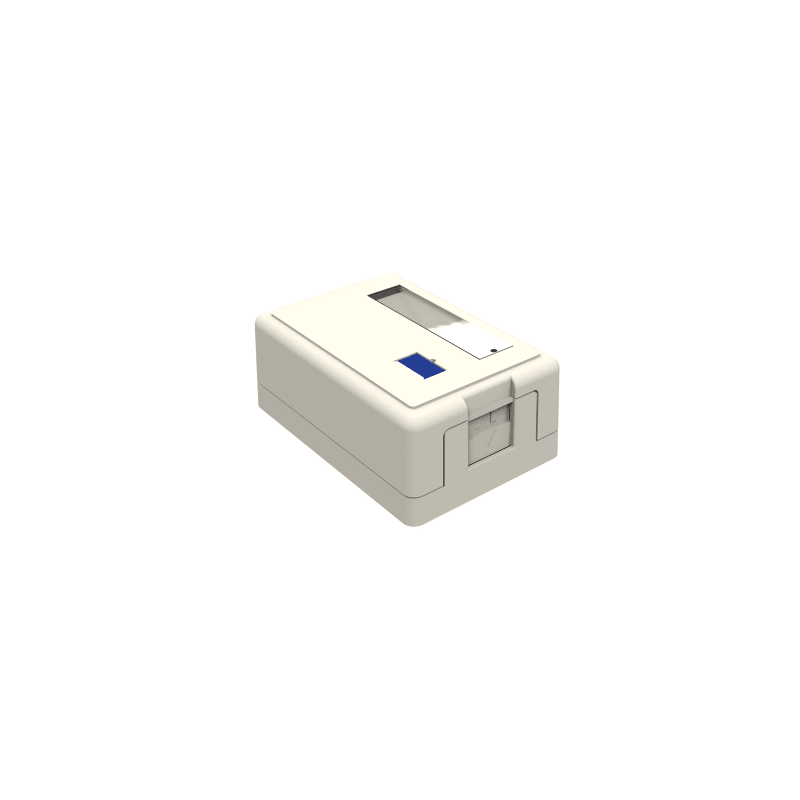 UTP SHUTTERED SURFACE MOUNT BOX 1P – WHITE