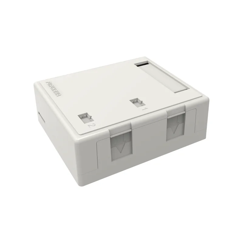 UTP SHUTTERED SURFACE MOUNT BOX 2P – WHITE