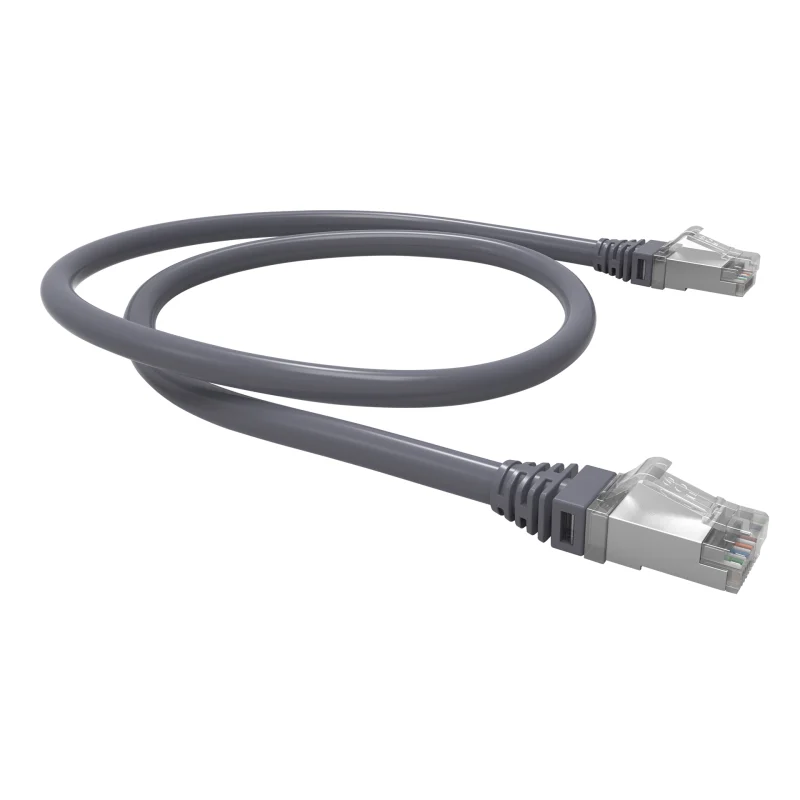 S/FTP GIGALAN CAT.6A INDUSTRIAL COPPER PATCH CORD – LSZH – T568A/B – 2.5m – GRIS (RJ45/RJ45)