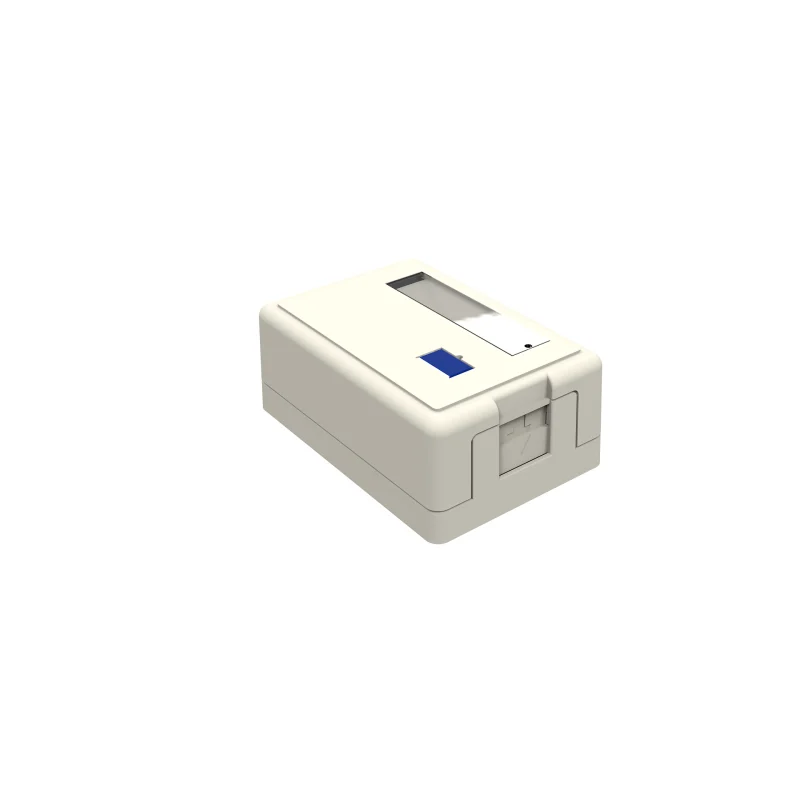 SHIELDED SHUTTERED SURFACE MOUNT BOX 1P – BEIGE