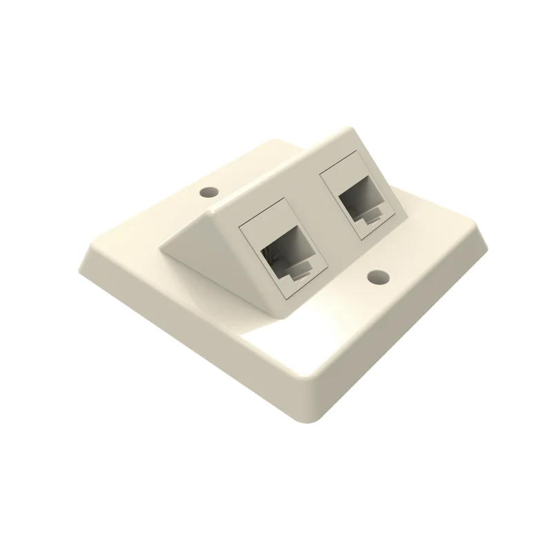 FACEPLATE ANGULAR 2P – BLANCO (3X3)